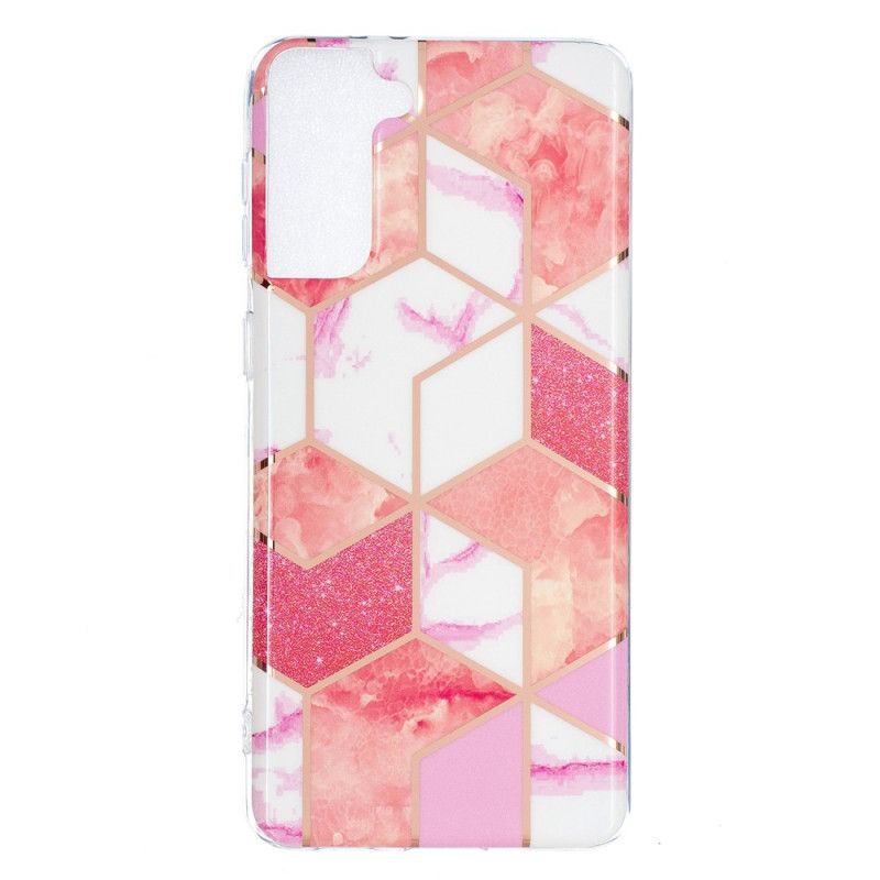 Etui Samsung Galaxy S21 Plus 5G Czerwony Czarny Geometria We Wszystkich Kolorach