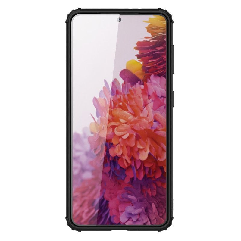 Etui Samsung Galaxy S21 Plus 5G Czerwony Czarny Matowa Hybryda Etui Ochronne