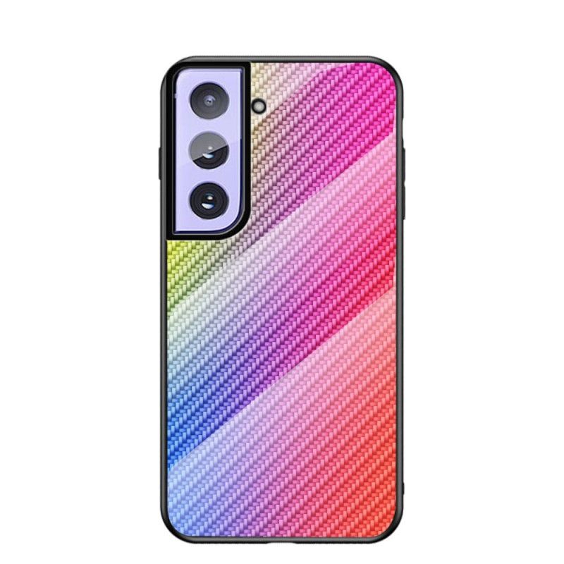 Etui Samsung Galaxy S21 Plus 5G Magenta Czarny Szkło Hartowane Z Włókna Węglowego