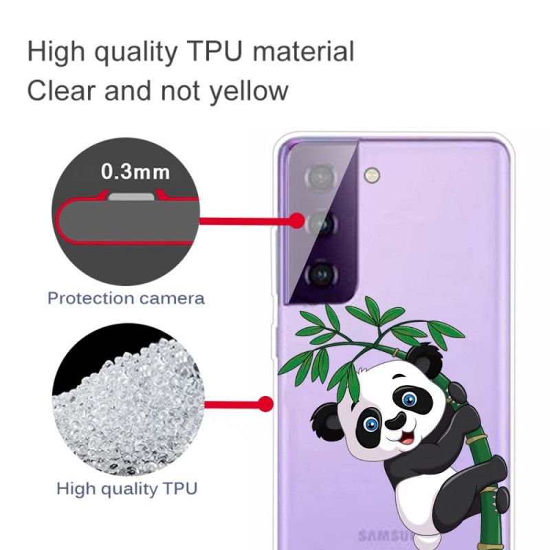 Etui Samsung Galaxy S21 Plus 5G Przezroczysta Panda Na Bambusie Etui Ochronne