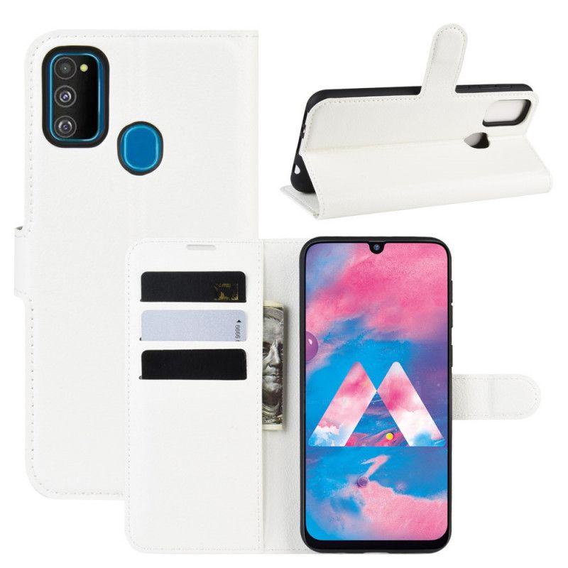 Etui Folio Samsung Galaxy M21 Czerwony Czarny Klasyczny Etui Ochronne