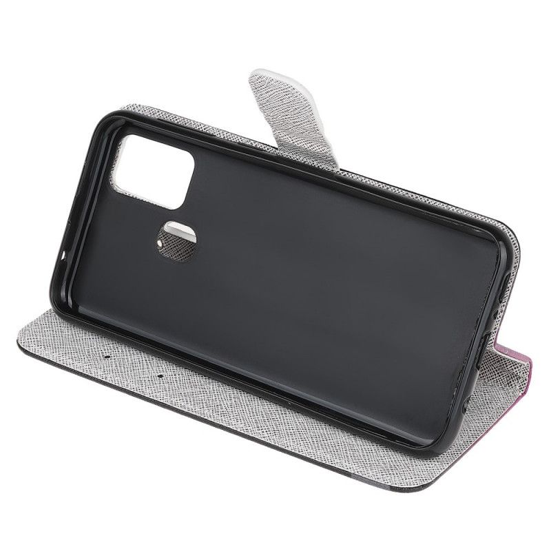 Etui Folio Samsung Galaxy M21 Diamentowe Motyle Ze Stringami