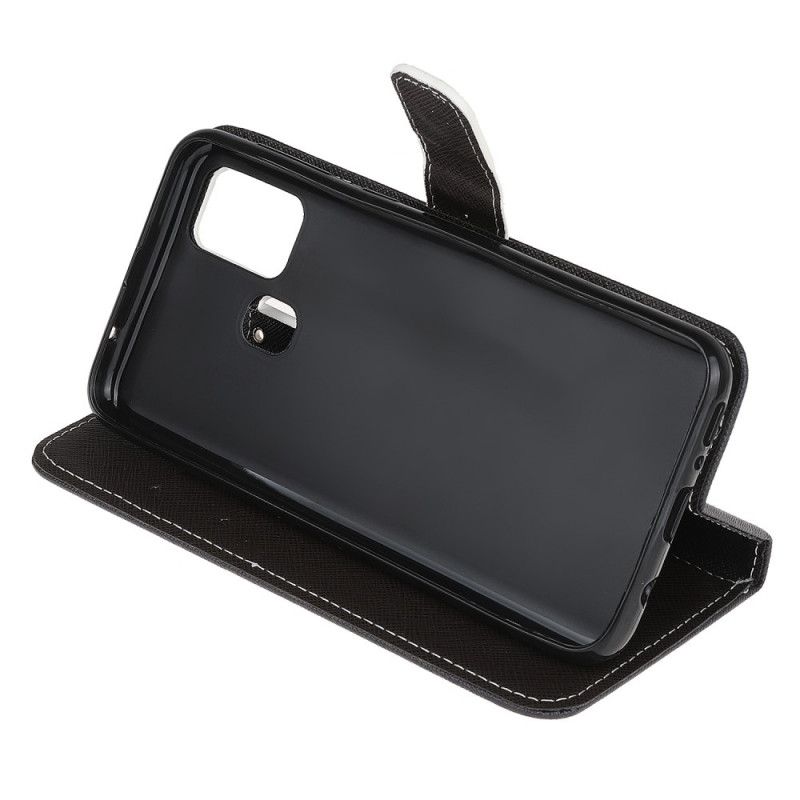 Etui Folio Samsung Galaxy M21 Lampart Ze Stringami