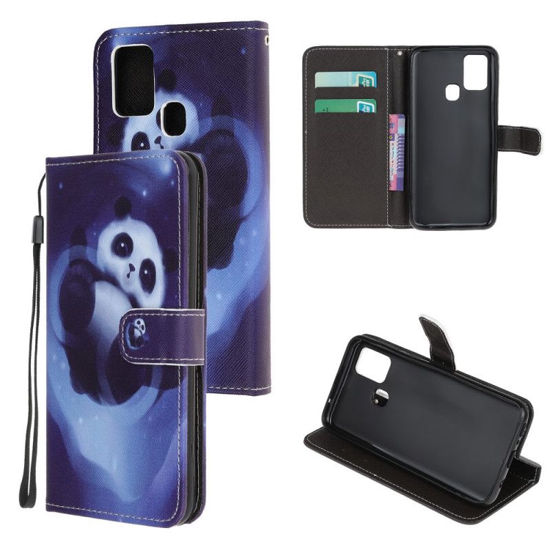 Etui Folio Samsung Galaxy M21 Miejsce Na Pandę Ze Stringami