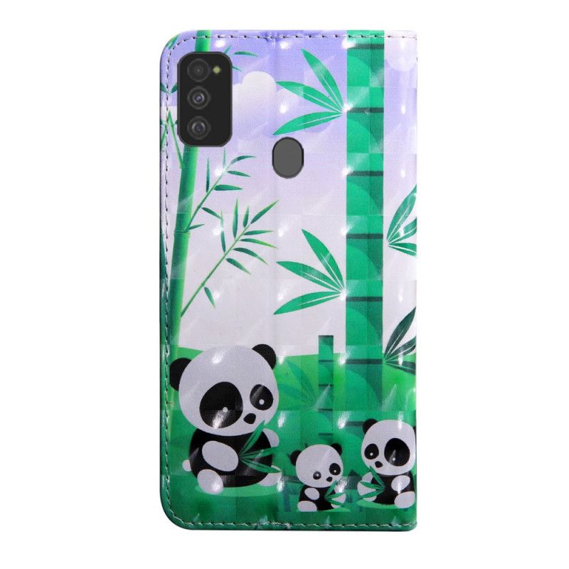 Etui Folio Samsung Galaxy M21 Rodzina Pandy