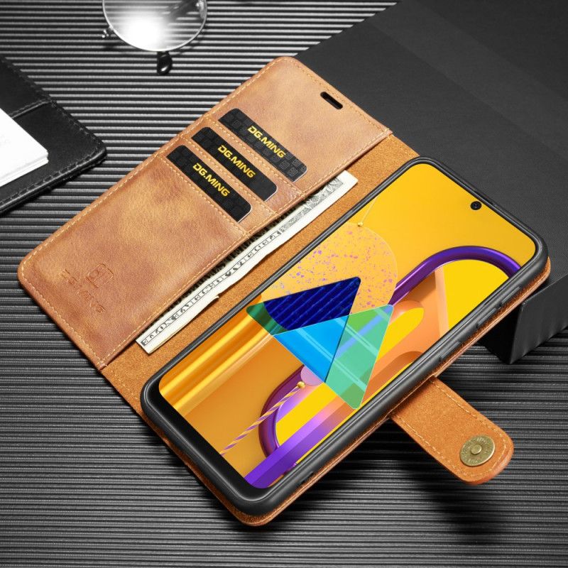 Etui Folio Samsung Galaxy M21 Szary Czarny Dg. Odpinany Ming