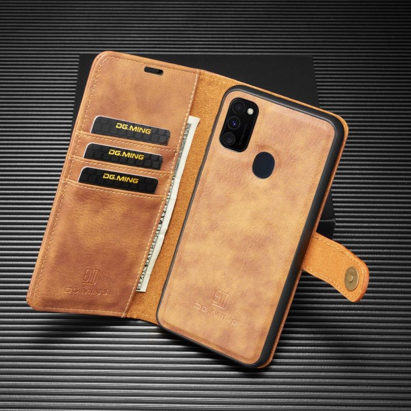 Etui Folio Samsung Galaxy M21 Szary Czarny Dg. Odpinany Ming