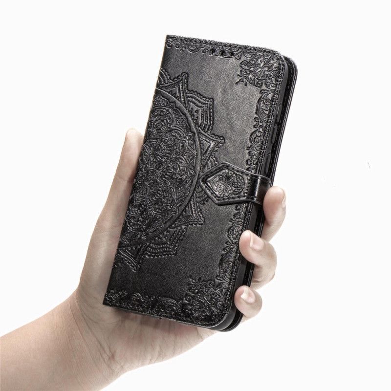 Etui Folio Samsung Galaxy M21 Szary Czarny Mandala W Średnim Wieku