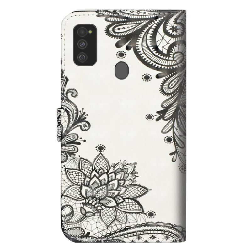 Etui Folio Samsung Galaxy M21 Szykowna Koronka Etui Ochronne