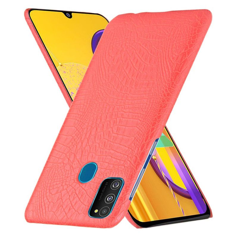 Etui Samsung Galaxy M21 Biały Czarny Efekt Skóry Krokodyla