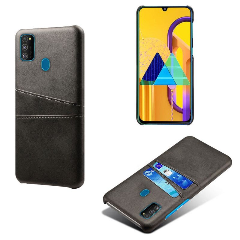 Etui Samsung Galaxy M21 Szary Czarny Posiadacz Karty Etui Ochronne