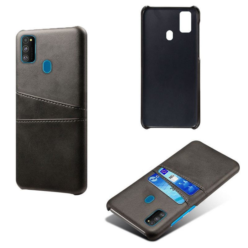 Etui Samsung Galaxy M21 Szary Czarny Posiadacz Karty Etui Ochronne