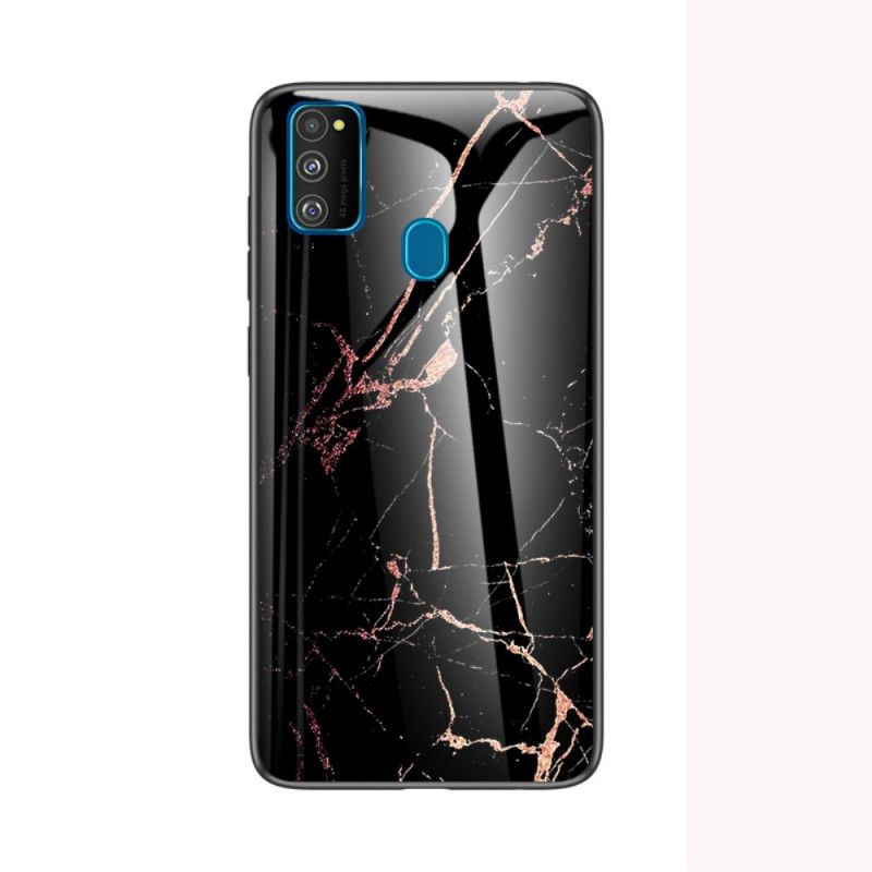 Etui Samsung Galaxy M21 Szary Czarny Szkło Hartowane W Kolorze Premium