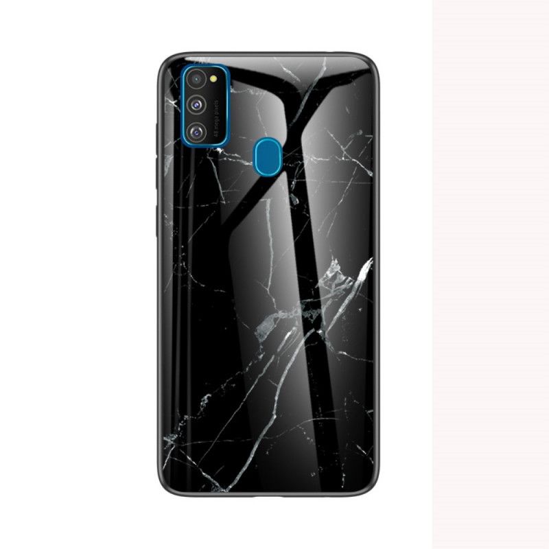 Etui Samsung Galaxy M21 Szary Czarny Szkło Hartowane W Kolorze Premium