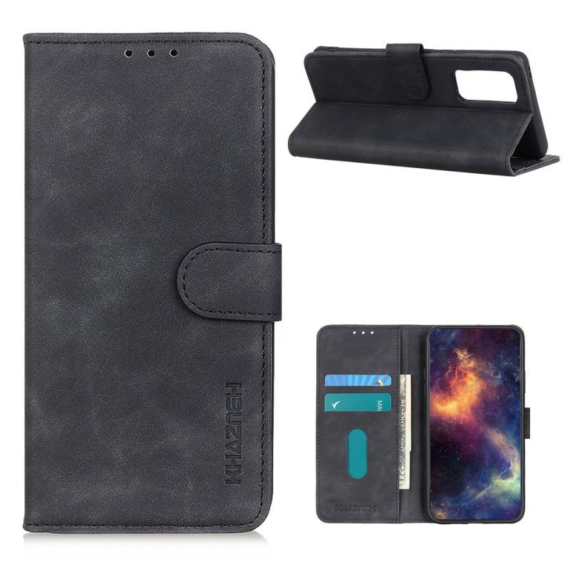 Etui Folio OnePlus 9 Czerwony Czarny Efekt Skóry Khazneh W Stylu Vintage Etui Ochronne