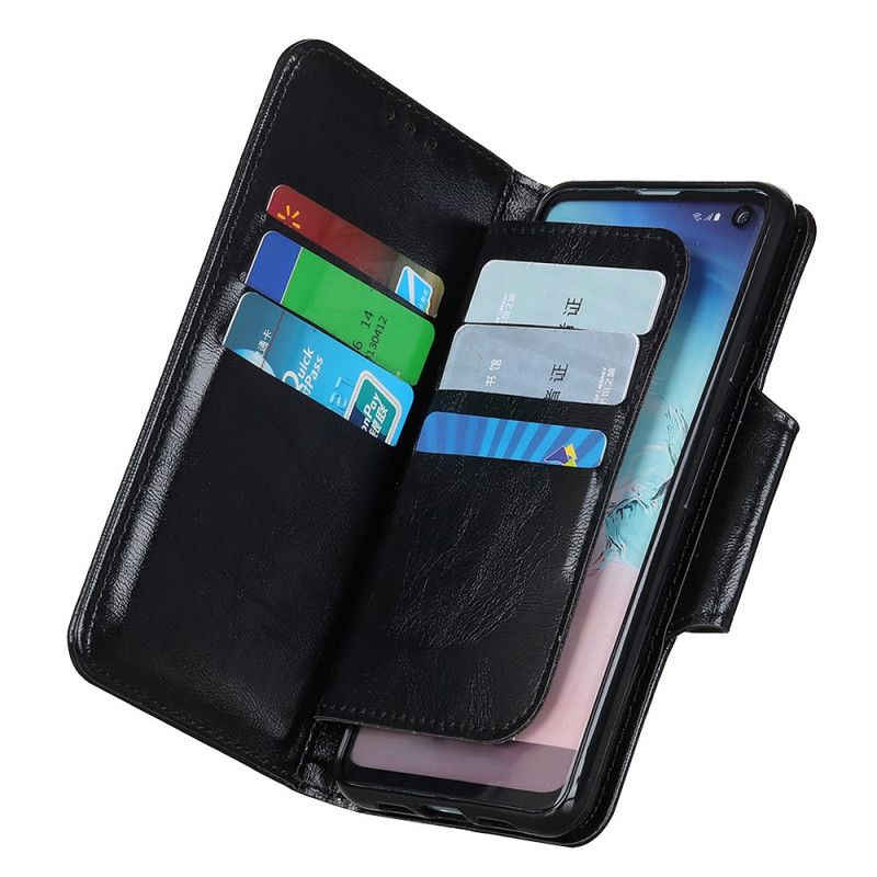 Etui Folio OnePlus 9 Jasnoniebieski Czarny Imitacja Skóry 6 Etui Na Karty Etui Ochronne