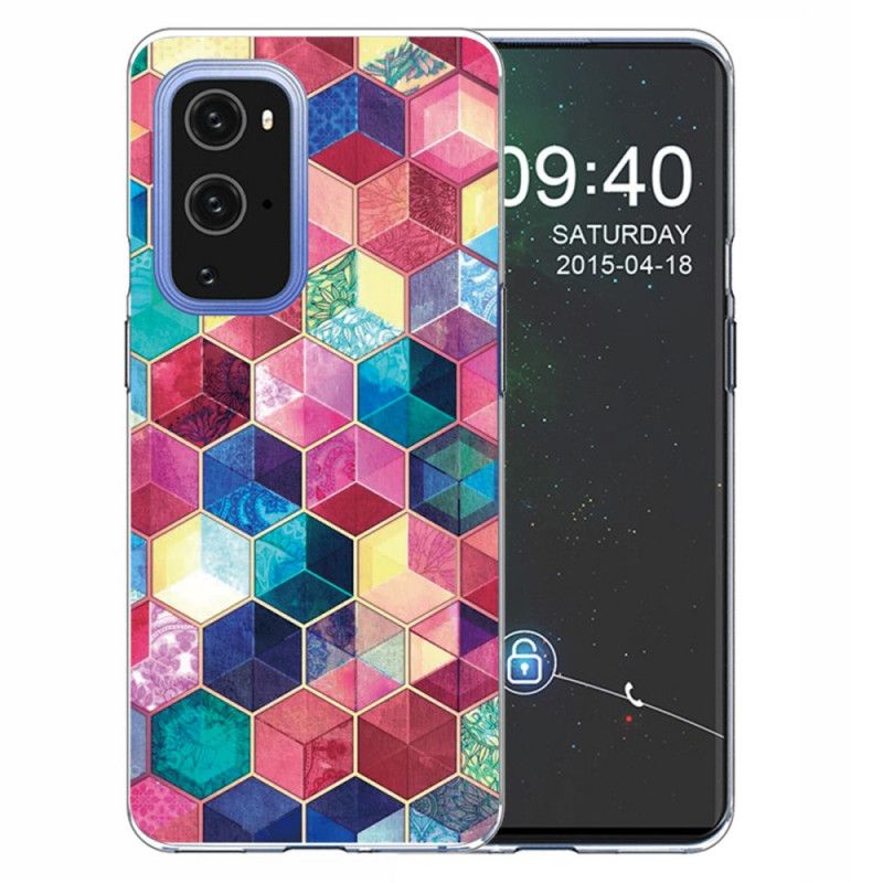 Etui OnePlus 9 Ciemnoczerwony Różowy Malowanie