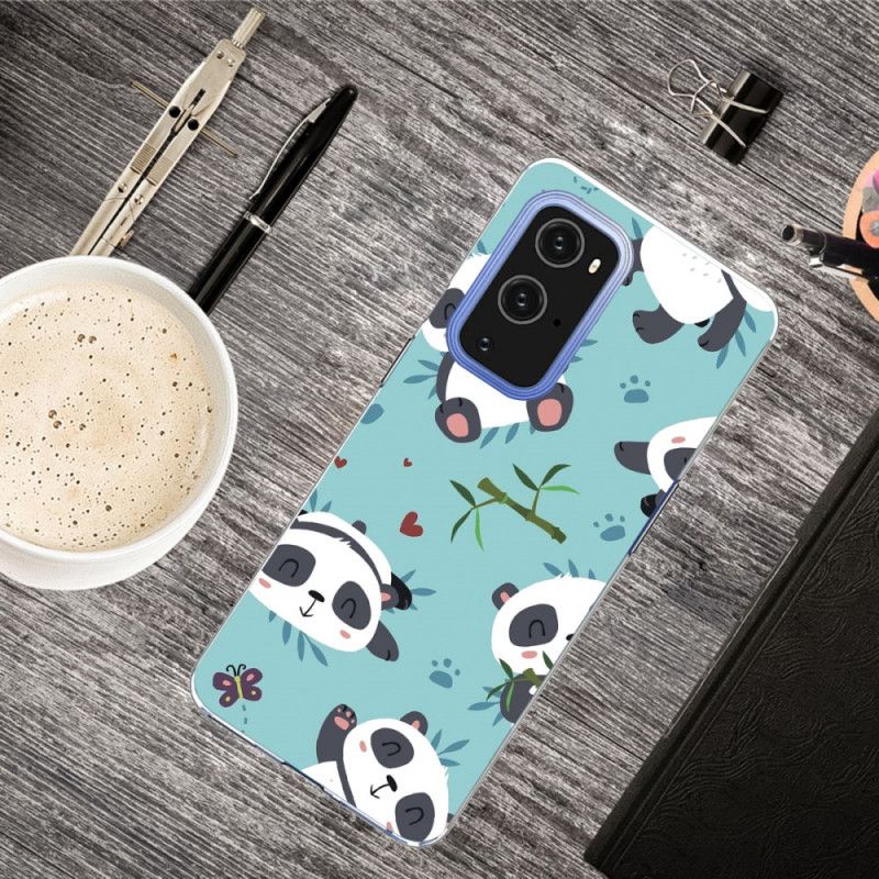 Etui OnePlus 9 Jasnoniebieski Zielony Kupa Pand Etui Ochronne