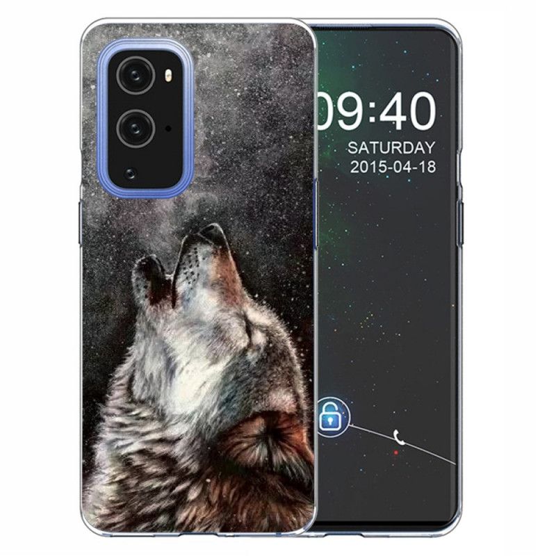 Etui OnePlus 9 Szary Czarny Wysublimowany Wilk