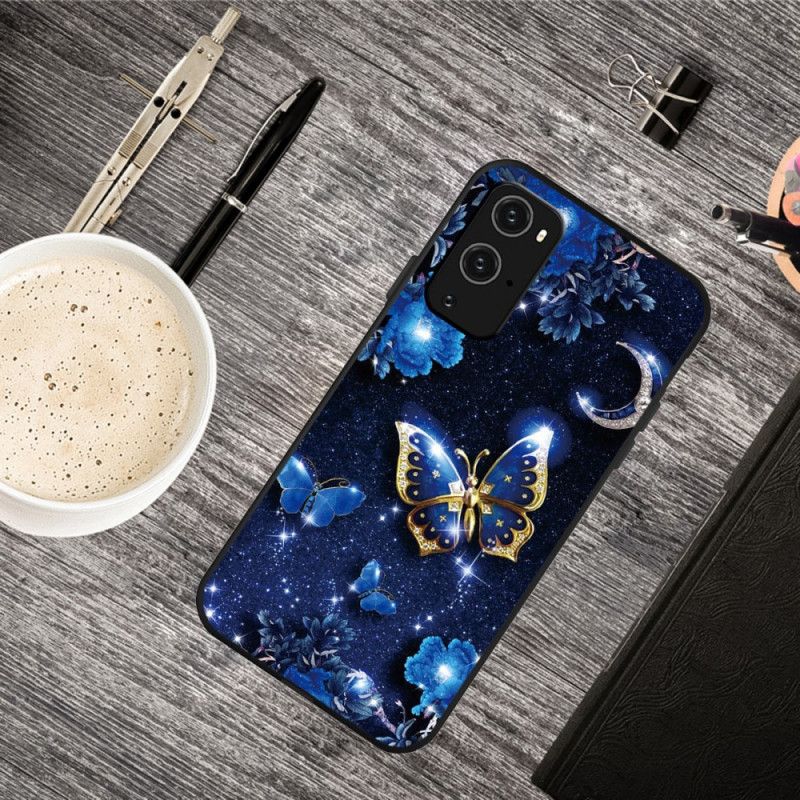 Etui OnePlus 9 Złoty Motyl Etui Ochronne