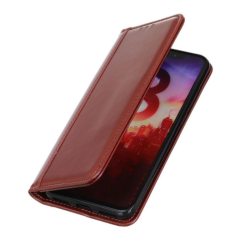 Flip Kotelot OnePlus 9 Czerwony Czarny Dwoina Skóry