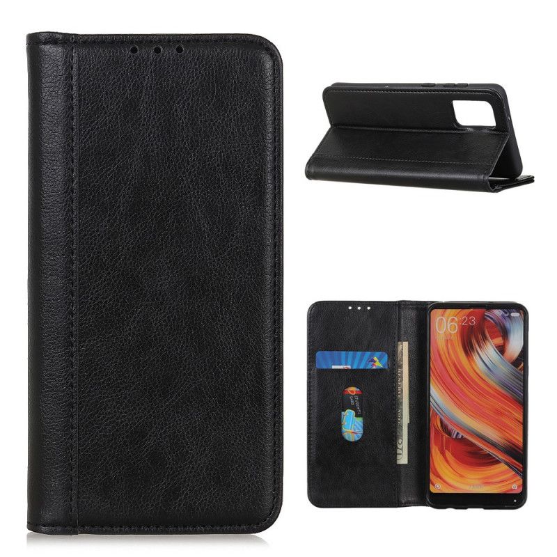 Flip Kotelot OnePlus 9 Zielony Czarny Elegancka Dwoina Z Liczi