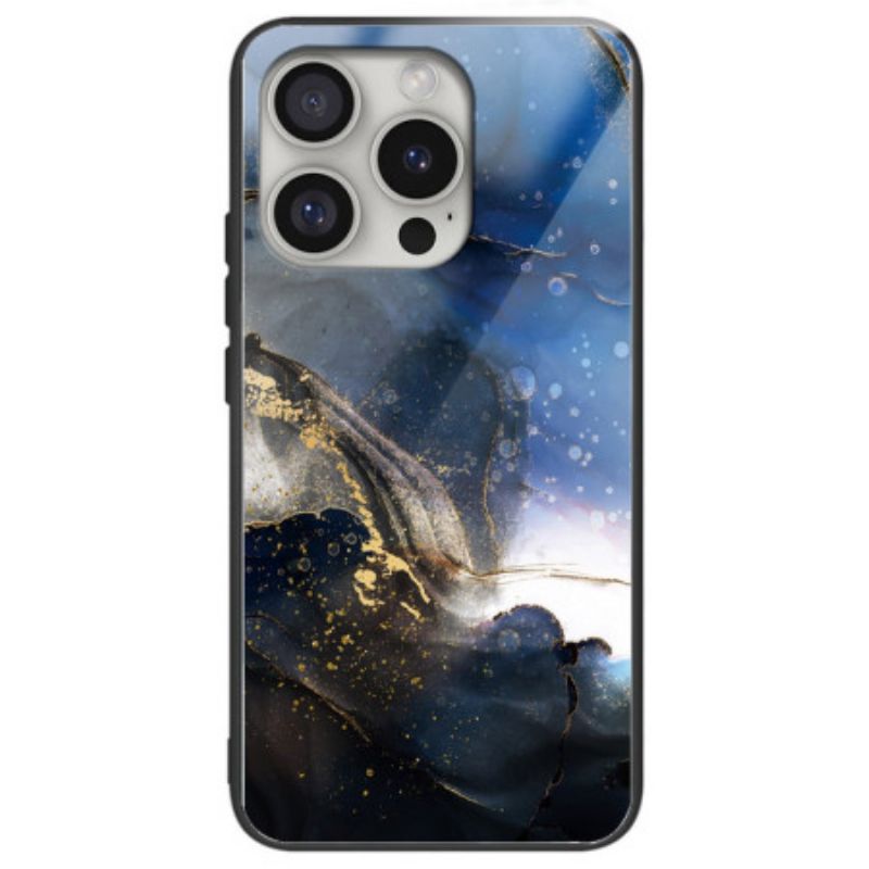 Etui Do iPhone 16 Pro CZarno-niebieski Wzór