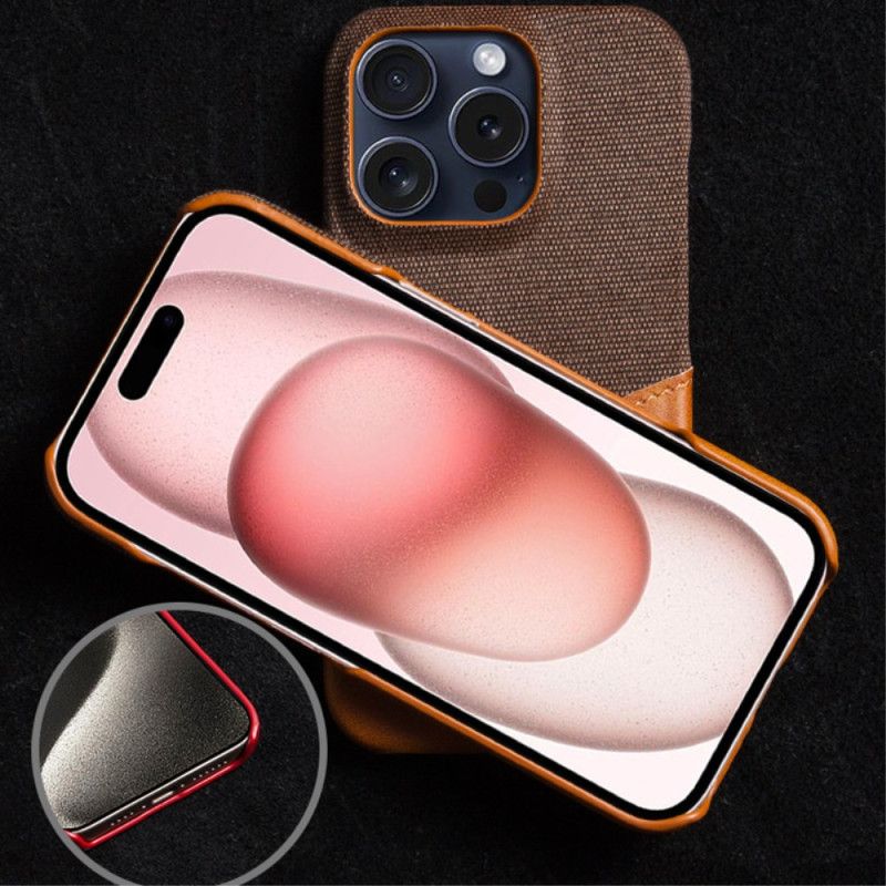 Etui Do iPhone 16 Pro Etui Na Karty Ze Sztucznej Skóry I Materiału