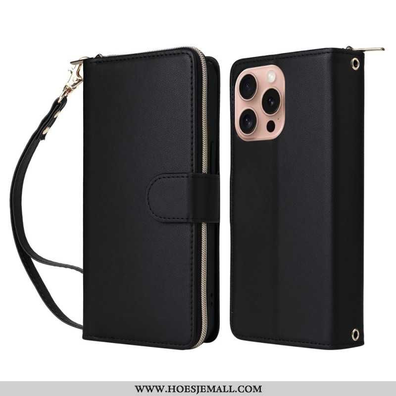 Etui Folio Do iPhone 16 Pro 9 Etui Na Karty I Smycz