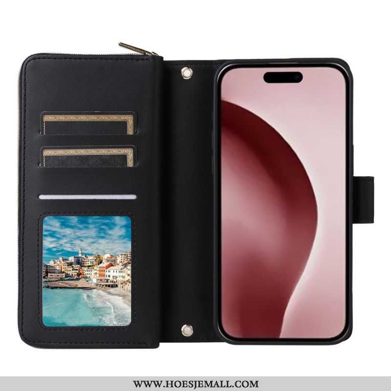 Etui Folio Do iPhone 16 Pro 9 Etui Na Karty I Smycz