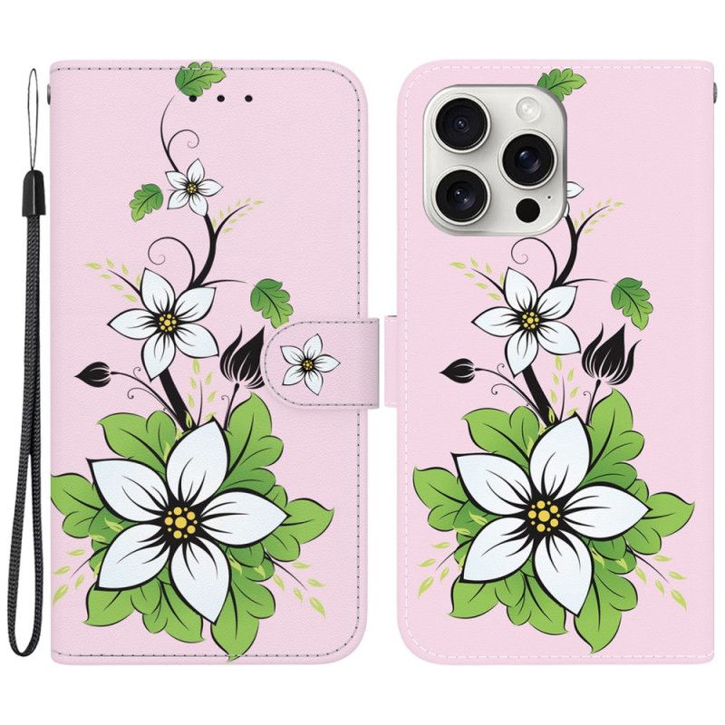 Etui Folio Do iPhone 16 Pro Lilia W Stringach