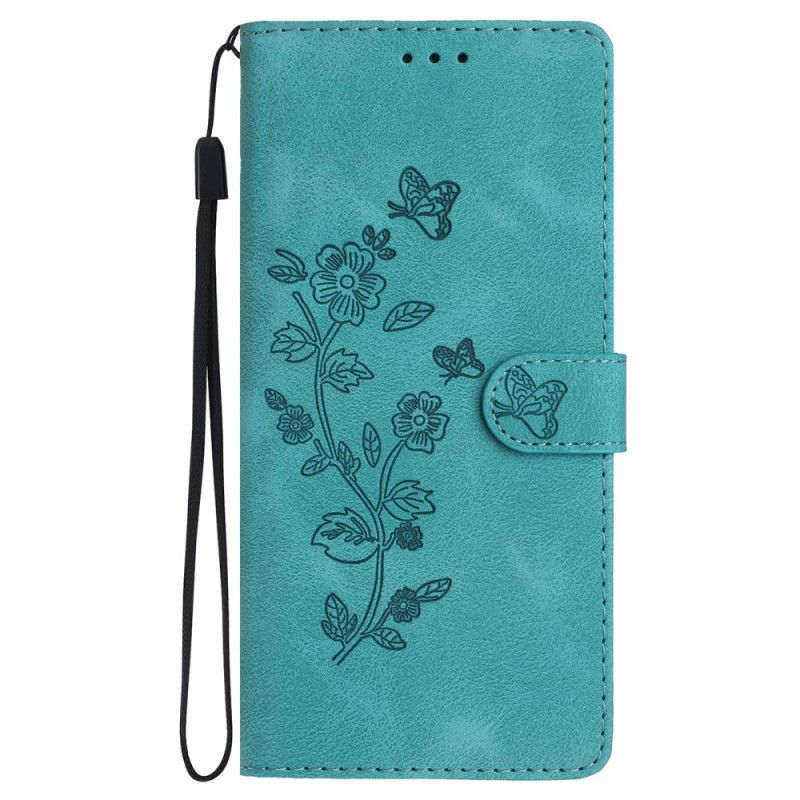 Etui Folio Do iPhone 16 Pro Nadruk W Kwiatowy Wzór