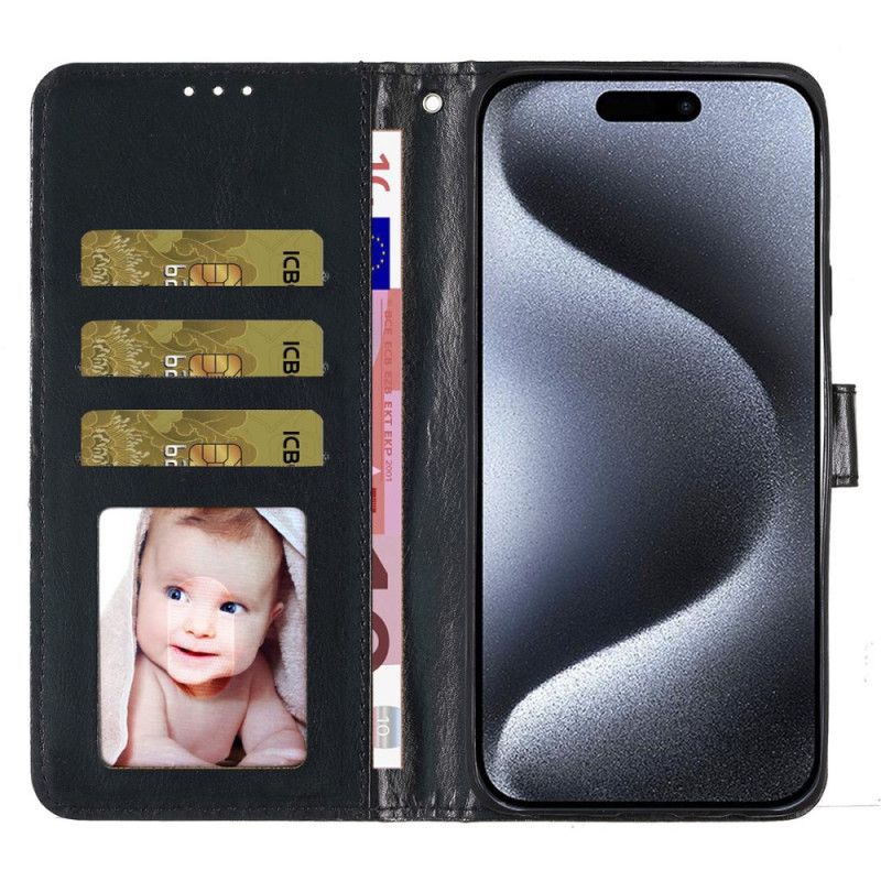 Etui Folio iPhone 16 Pro Brokat Etui Ochronne