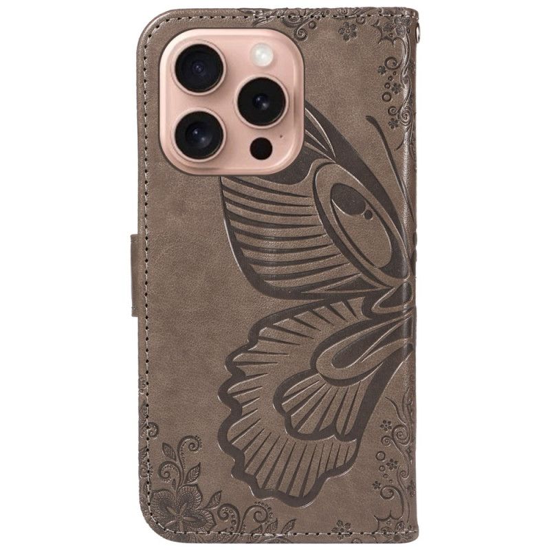 Etui Folio iPhone 16 Pro Graficzny Motyl