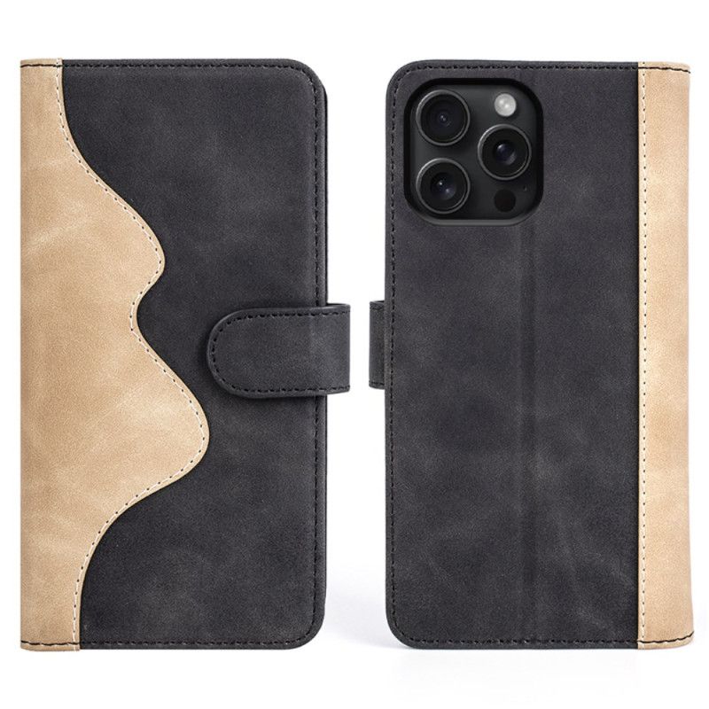 Etui Folio iPhone 16 Pro Konstrukcja Dwukolorowa Etui Ochronne