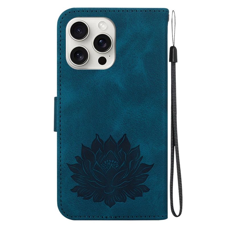 Etui Folio iPhone 16 Pro Kwiat Lotosu Etui Ochronne