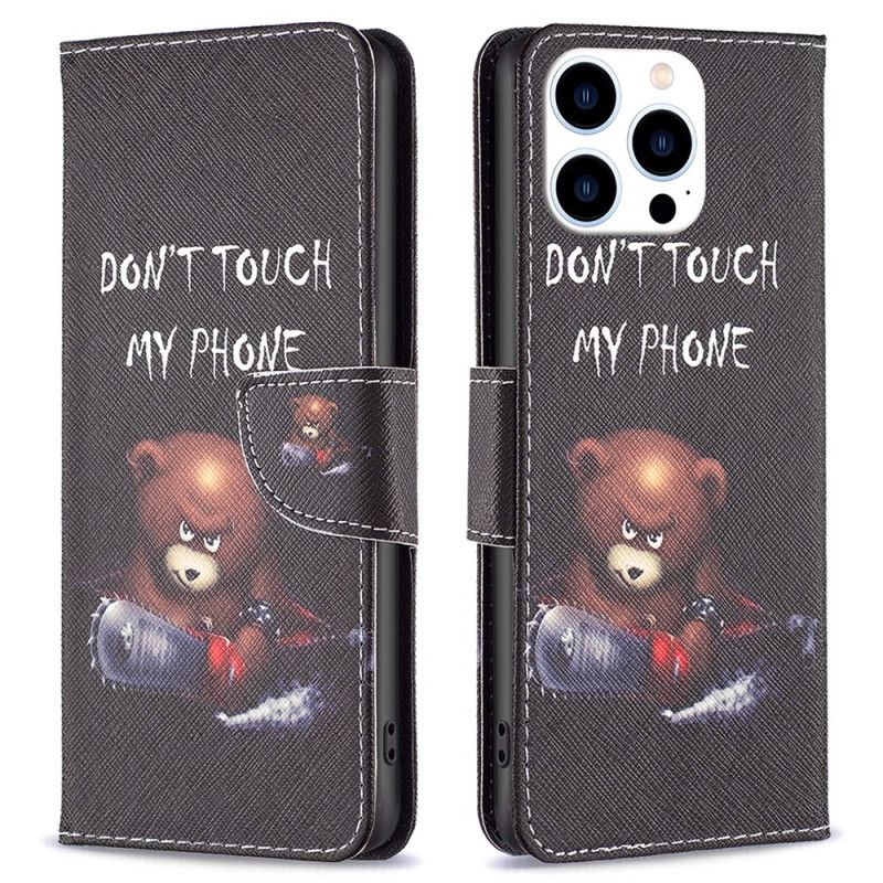 Etui Folio iPhone 16 Pro Niebezpieczny Niedźwiedź