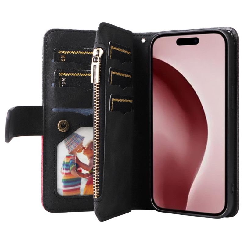 Etui Folio iPhone 16 Pro Portfel Ze Wzorem Geometrycznym