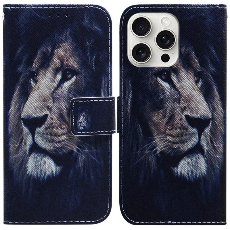 Etui Folio iPhone 16 Pro Śniący Lew