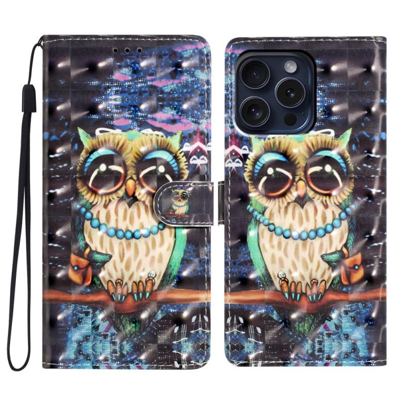 Etui Folio iPhone 16 Pro Stringi Sowa Etui Ochronne