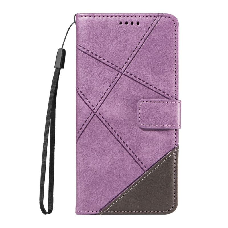 Etui Folio iPhone 16 Pro Wzory Geometryczne Z Paskiem