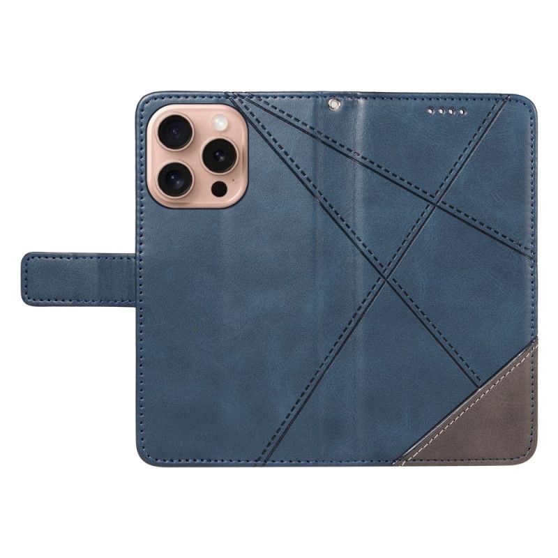 Etui Folio iPhone 16 Pro Wzory Geometryczne Z Paskiem