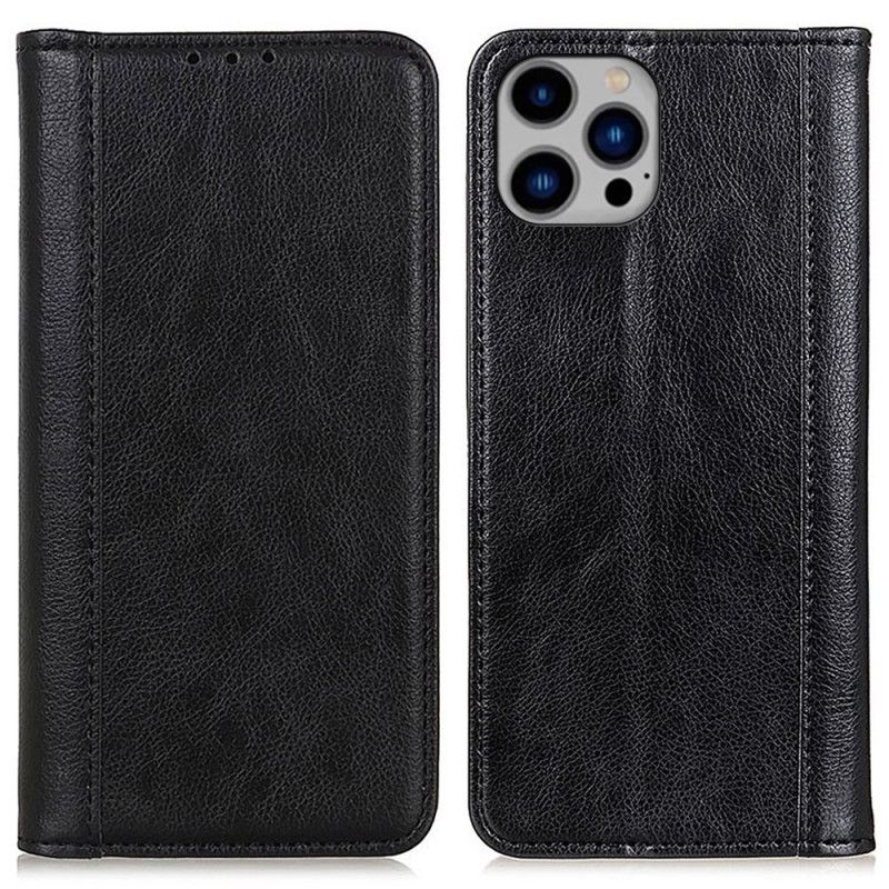 Flip Kotelot iPhone 16 Pro Dwoina Ze Skóry W Stylu Vintage Etui Ochronne