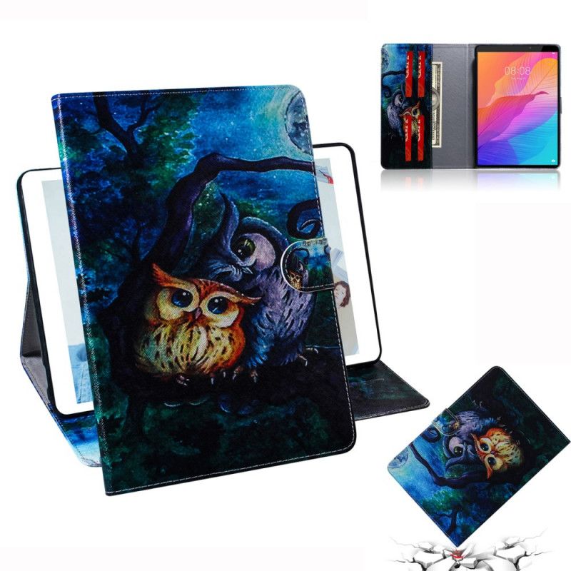 Etui Folio Huawei MatePad T 8 Malowanie Sowy