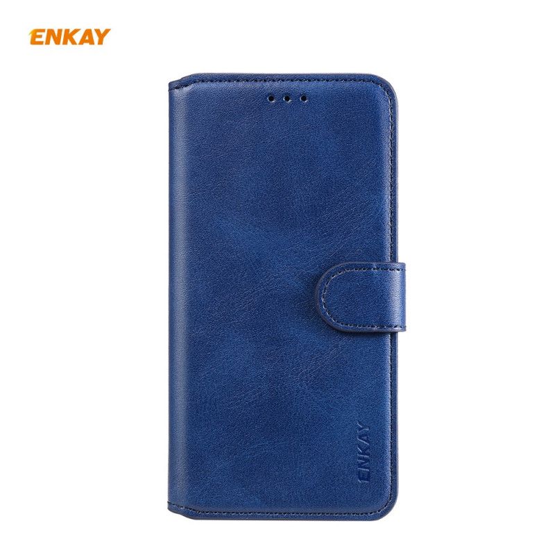 Etui Folio Samsung Galaxy M11 Czerwony Czarny Imitacja Skóry Enkay