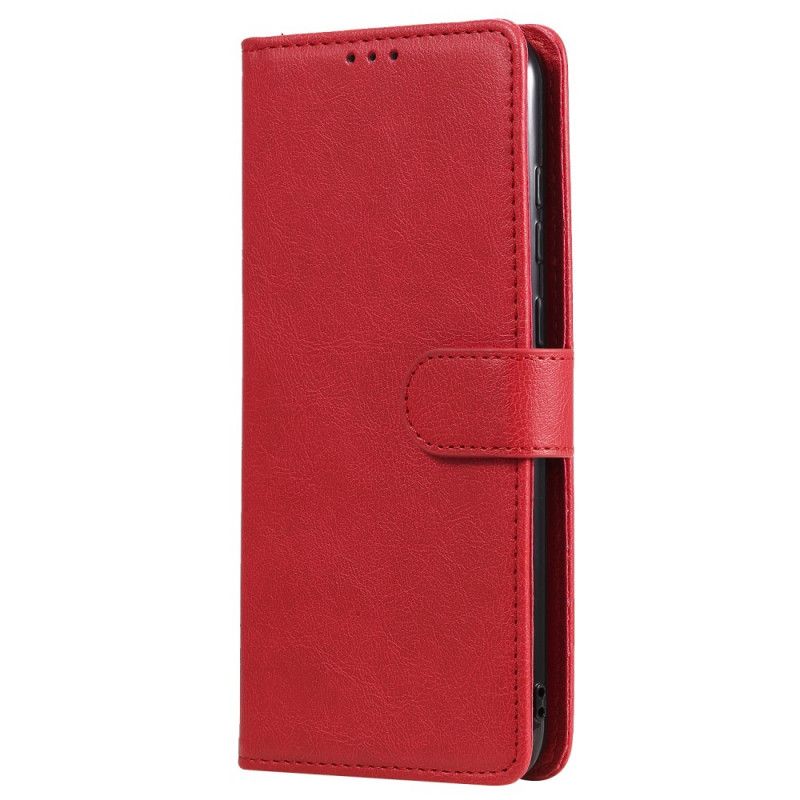 Etui Folio Samsung Galaxy M11 Czerwony Czarny Odpinana Skorupa I Pasek