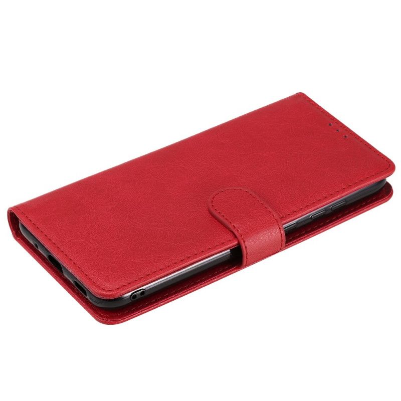 Etui Folio Samsung Galaxy M11 Czerwony Czarny Odpinana Skorupa I Pasek