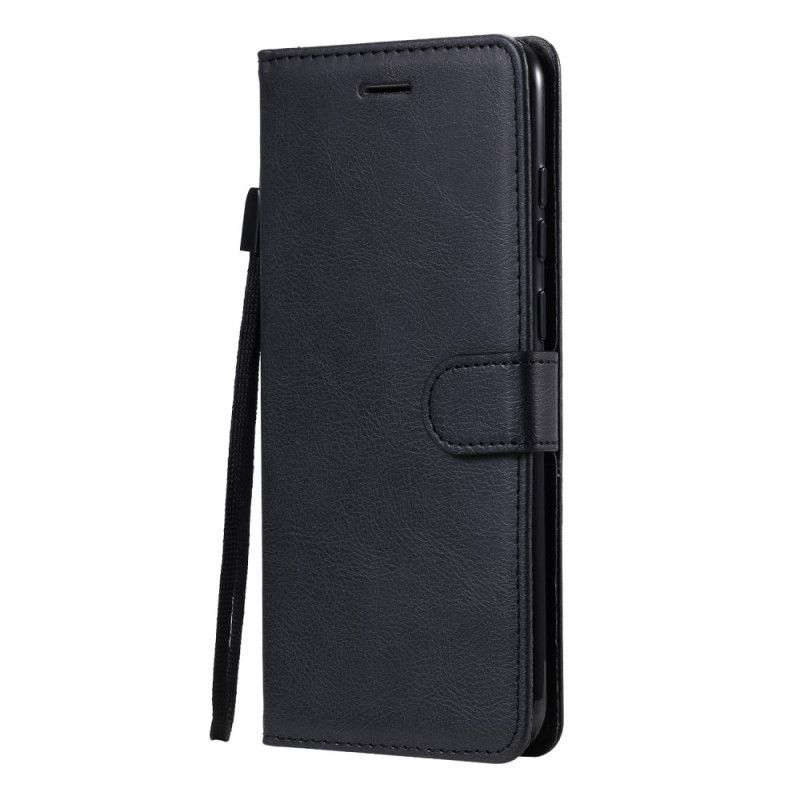 Etui Folio Samsung Galaxy M11 Czerwony Czarny Standardowa Sztuczna Skóra Etui Ochronne