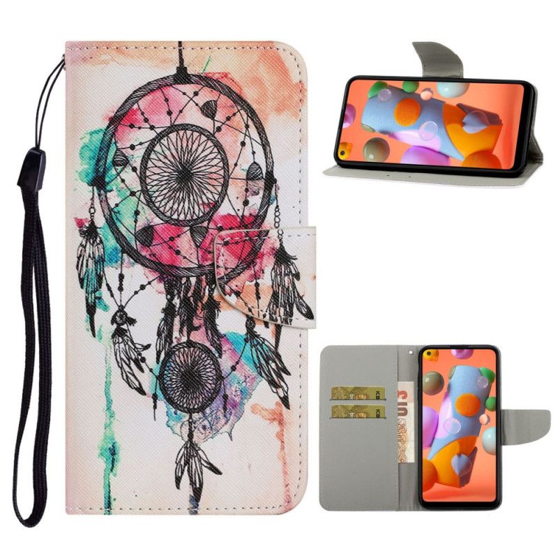 Etui Folio Samsung Galaxy M11 Łapacz Snów Akwarela