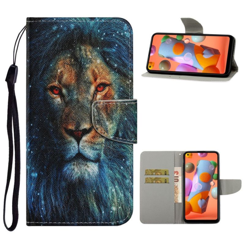 Etui Folio Samsung Galaxy M11 Lew Ze Stringami Etui Ochronne